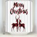 Red Black Buffalo Shower Curtain