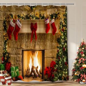 Red Christmas Shower Curtain