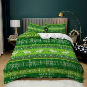 Red Deer Pattern Christmas bed set