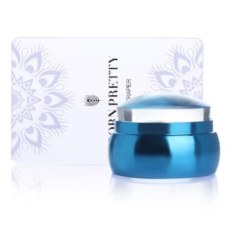 The Born Pretty Clear Jelly Silicone Stamper with Metallic Handle and Scraper Set
