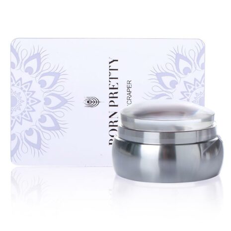 The Born Pretty Clear Jelly Silicone Stamper with Metallic Handle and Scraper Set