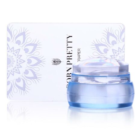 The Born Pretty Clear Jelly Silicone Stamper with Metallic Handle and Scraper Set
