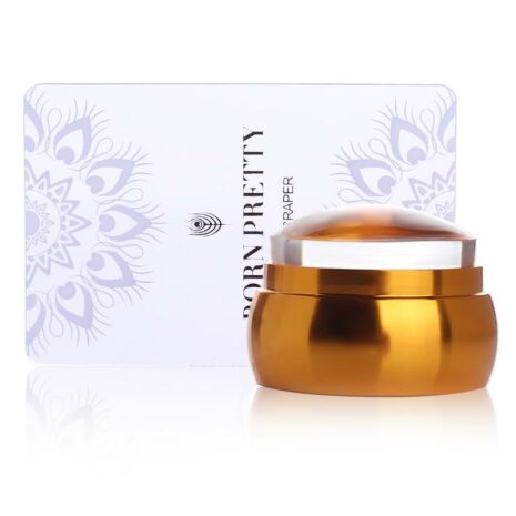 The Born Pretty Clear Jelly Silicone Stamper with Metallic Handle and Scraper Set