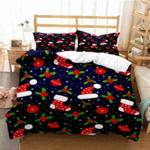 Hat Santa Merry Christmas bed set