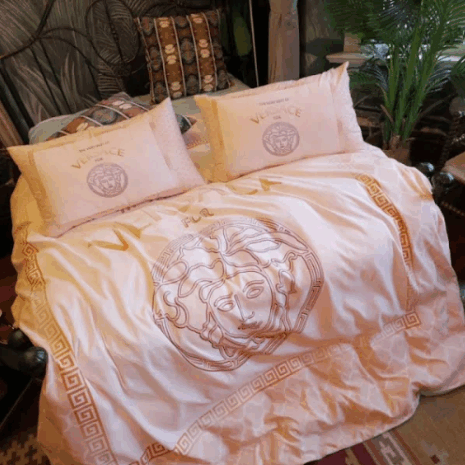 Baby Pink Versace bed set