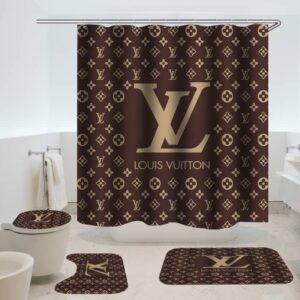 Brown louis vuitton bathroom set