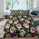 Skull Flower Halloween bed set