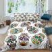 White Skull Halloween bed set