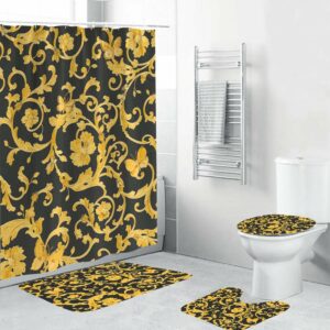 Baroque Pattern Versace Shower Curtain Set