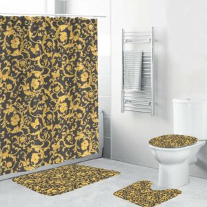 Small Baroque Pattern Versace Shower Curtain Set