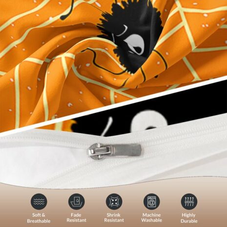 Orange Spider Halloween bed set