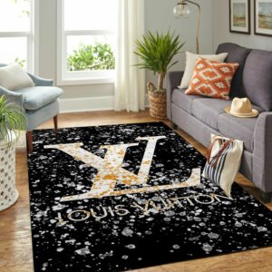 Louis Vuitton orange peel & white living room carpet