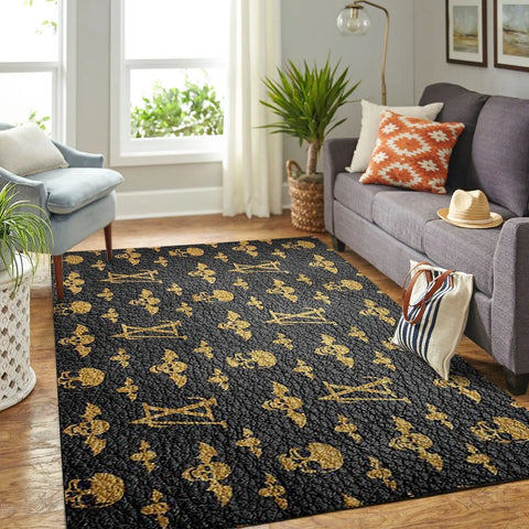 Louis vuitton skull luxury living room carpet