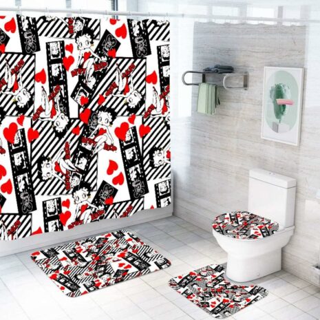 betty boop shower curtain love