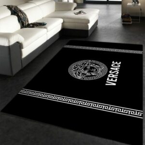 Black and white versace carpet