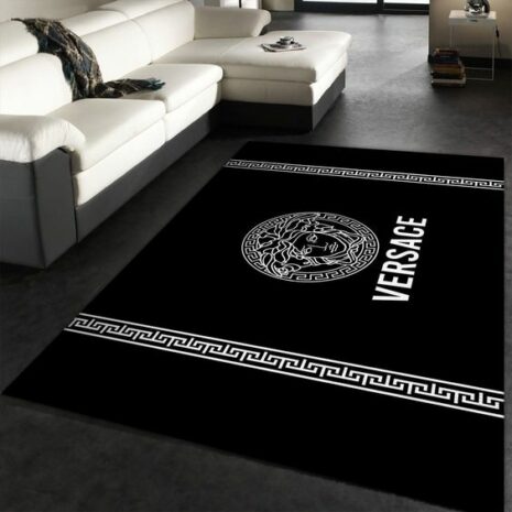 Black and white versace carpet