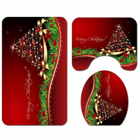 christmas tree bathroom rugs
