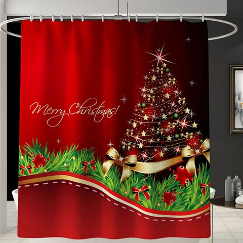 christmas tree shower curtain