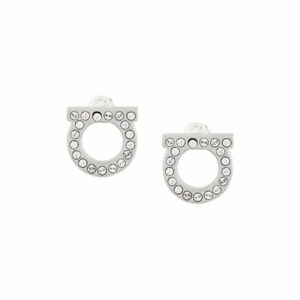 Ferragamo Gancini Crystal Small Earrings