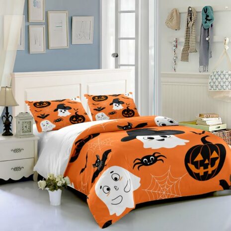 ghost Halloween bed set