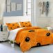 Orange Spider Halloween bed set