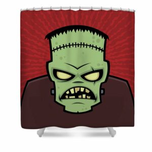 Frankenstein Monster Halloween Shower Curtain