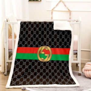 green and red Gucci blanket 