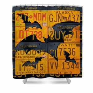 Bats Halloween Shower Curtain