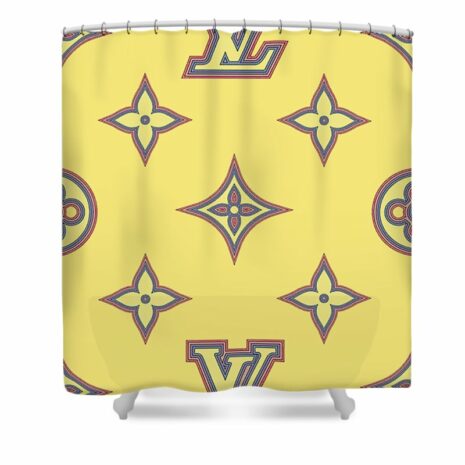 Louis vuitton Shower Curtain Yellow