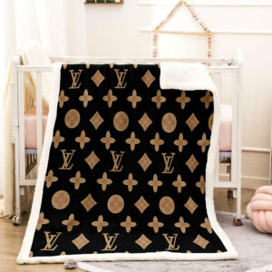 luxury brown louis Vuitton blanket 