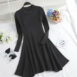 Women Long Sleeve Sweater Dress Women's Irregular Hem Casual Autumn Winter Dress Women O-neck A Line Short Mini Knitted Dresses - ROSAMISS STORE