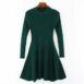 Women Long Sleeve Sweater Dress Women's Irregular Hem Casual Autumn Winter Dress Women O-neck A Line Short Mini Knitted Dresses - ROSAMISS STORE
