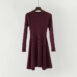 Women Long Sleeve Sweater Dress Women's Irregular Hem Casual Autumn Winter Dress Women O-neck A Line Short Mini Knitted Dresses - ROSAMISS STORE