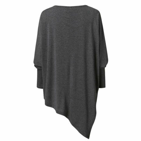 Womens Casual blouse Solid Long Sleeve Irregular Sweatshirt Loose - ROSAMISS STORE