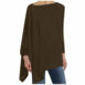 Womens Casual blouse Solid Long Sleeve Irregular Sweatshirt Loose - ROSAMISS STORE