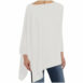 Womens Casual blouse Solid Long Sleeve Irregular Sweatshirt Loose - ROSAMISS STORE