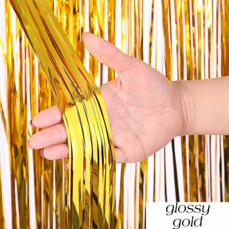 Birthday Party Wedding Decoration Backdrop Curtains Glitter Glossy Fringe Tinsel Foil - ROSAMISS STORE