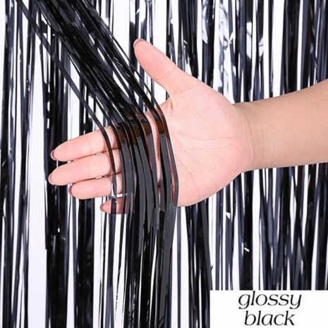 Birthday Party Wedding Decoration Backdrop Curtains Glitter Glossy Fringe Tinsel Foil - ROSAMISS STORE
