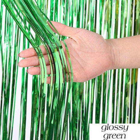 Birthday Party Wedding Decoration Backdrop Curtains Glitter Glossy Fringe Tinsel Foil - ROSAMISS STORE