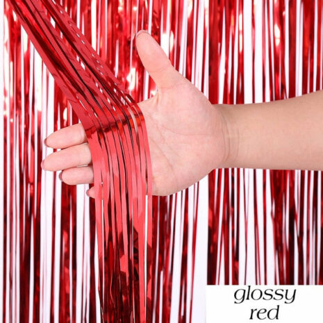 Birthday Party Wedding Decoration Backdrop Curtains Glitter Glossy Fringe Tinsel Foil - ROSAMISS STORE