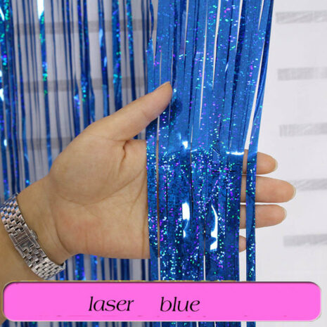 Birthday Party Wedding Decoration Backdrop Curtains Glitter Glossy Fringe Tinsel Foil - ROSAMISS STORE