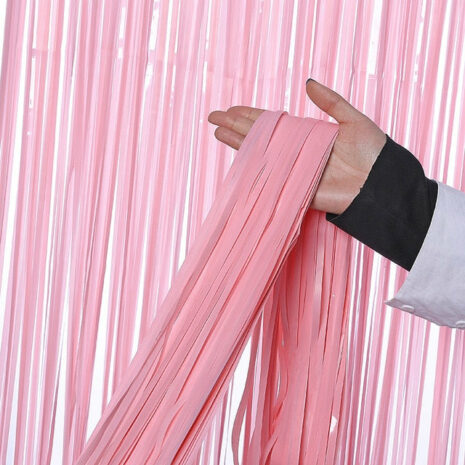 Birthday Party Wedding Decoration Backdrop Curtains Glitter Glossy Fringe Tinsel Foil - ROSAMISS STORE