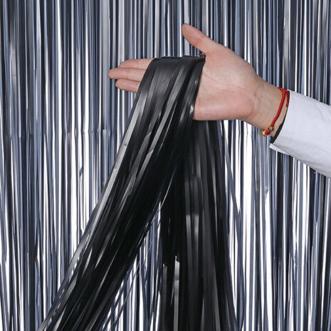 Birthday Party Wedding Decoration Backdrop Curtains Glitter Glossy Fringe Tinsel Foil - ROSAMISS STORE