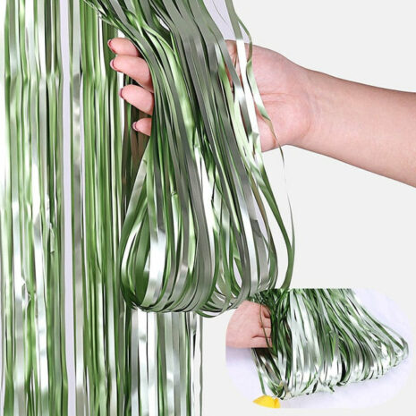 Birthday Party Wedding Decoration Backdrop Curtains Glitter Glossy Fringe Tinsel Foil - ROSAMISS STORE