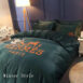 Green Hermes bed set