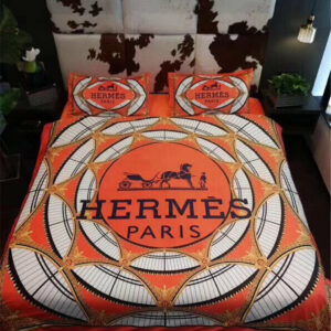 Orange Paris Hermes bed set