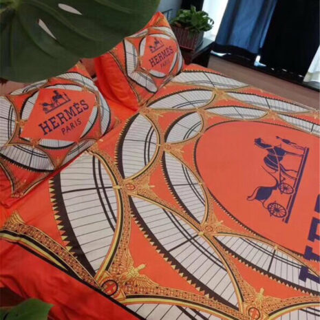 Orange Paris Hermes bed set