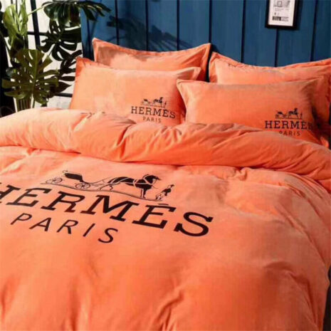 Orange Hermes bed set