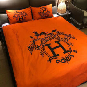 Orange Background Hermes bed set