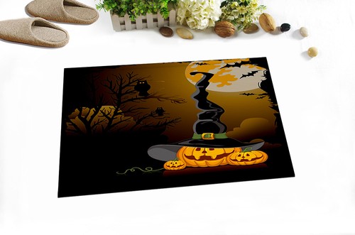 Witch Hat Pumpkin Owl Halloween Shower Curtain